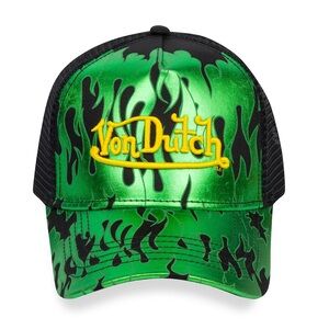 Von Dutch Limited Edition City of Angeles Neon Green Men trucker hat NWT